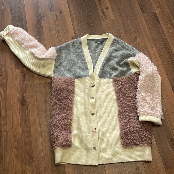 ANTHROPOLOGIE Olivia Textured Oversized Chunky Cardigan Sweater Ships Same Day - Picture 2 of 7